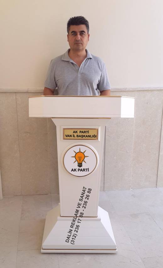 AK PARTİ KONUŞMA KÜRSÜSÜ TASARIMI